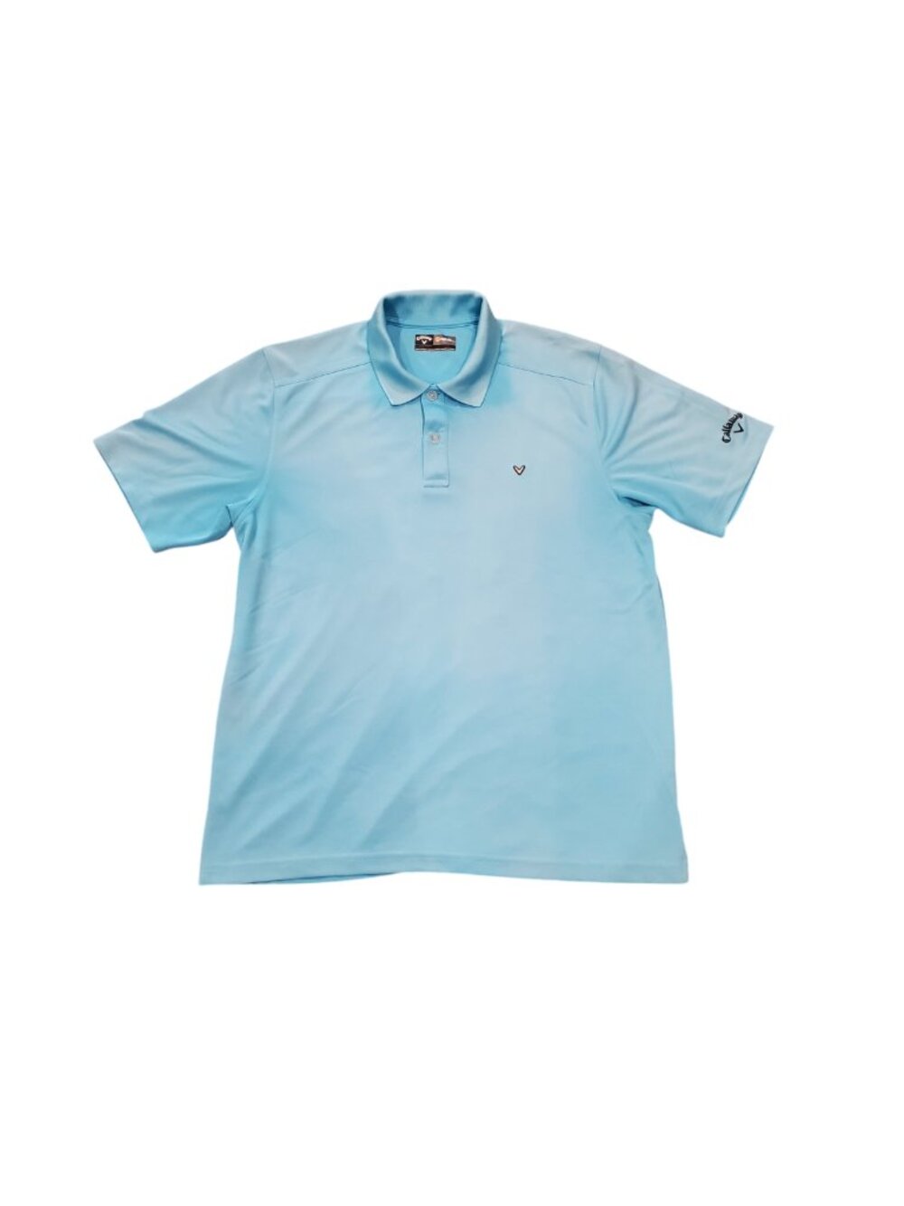 Callaway Blue Turquoise Performance Men's Golf Shirt Size L